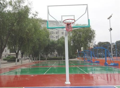 地理圓管雙向籃球架